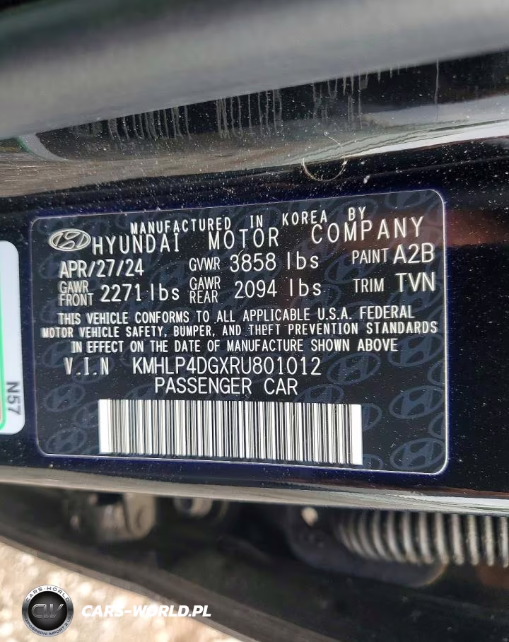 2024 Hyundai Elantra Limited VIN:KMHLP4DGXRU801012 - 13