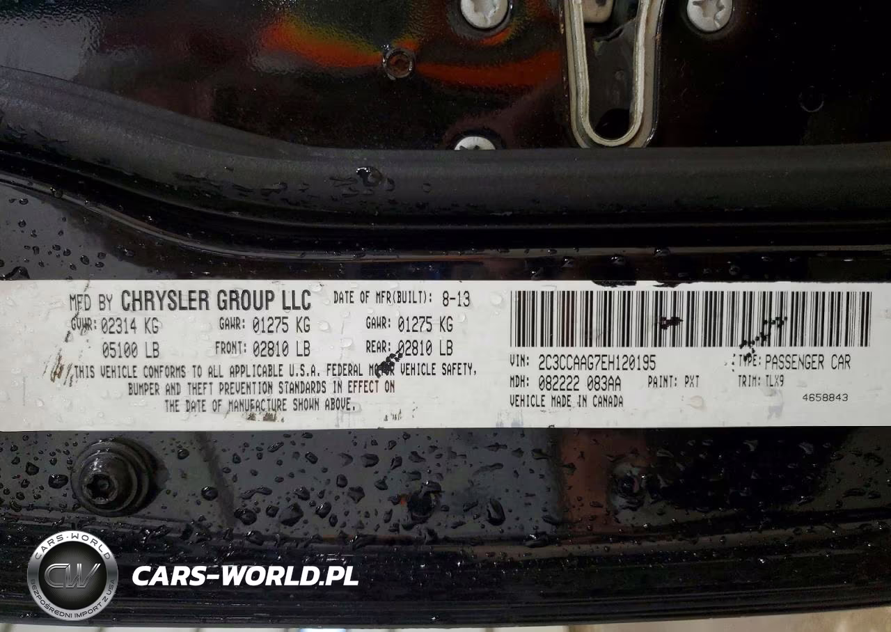2014 Chrysler 300 VIN:2C3CCAAG7EH120195 - 13