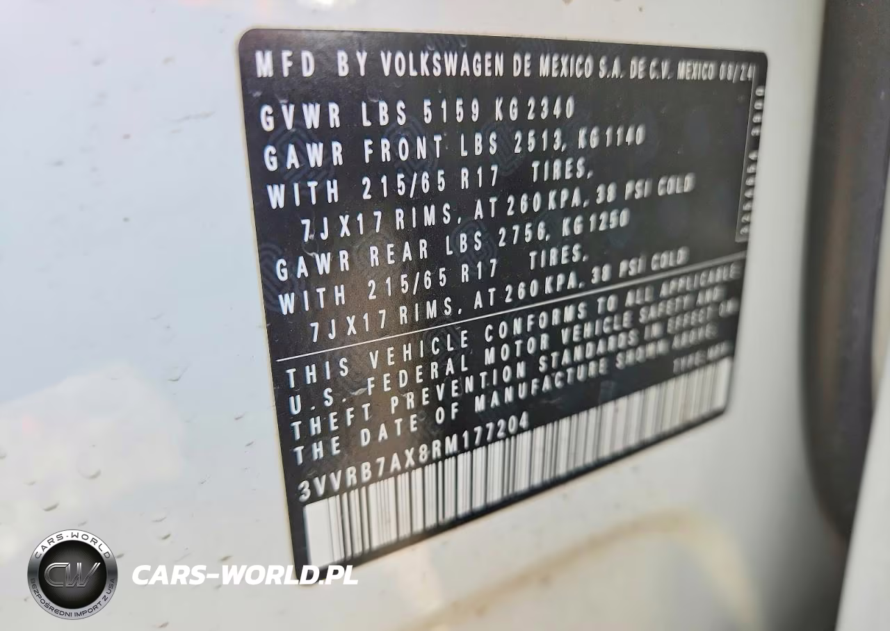 2024 Volkswagen Tiguan S VIN:3VVRB7AX8RM177204 - 14