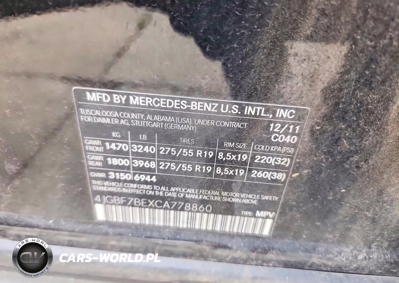 2012 Mercedes-Benz Gl 450 4Matic VIN:4JGBF7BEXCA778860 - 13