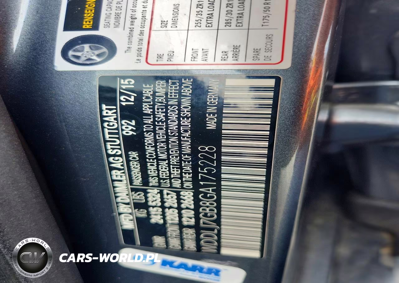 2016 Mercedes-Benz Cls 63 Amg S-Model VIN:WDDLJ7GB8GA175228 - 12