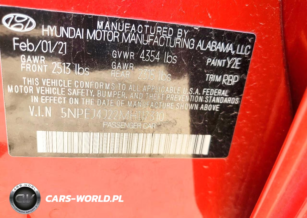 2021 Hyundai Sonata Sel Plus VIN:5NPEJ4J22MH117310 - 12