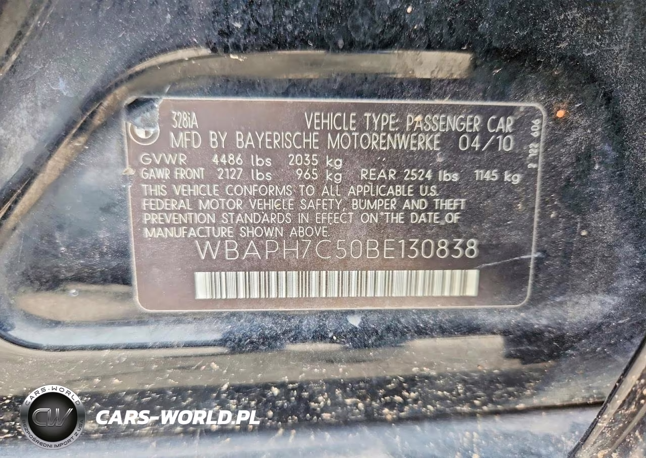 2011 BMW 328 I VIN:WBAPH7C50BE130838 - 12