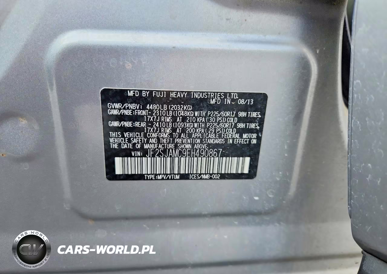2014 Subaru Forester 2.5I Touring VIN:JF2SJAMC9EH490867 - 12