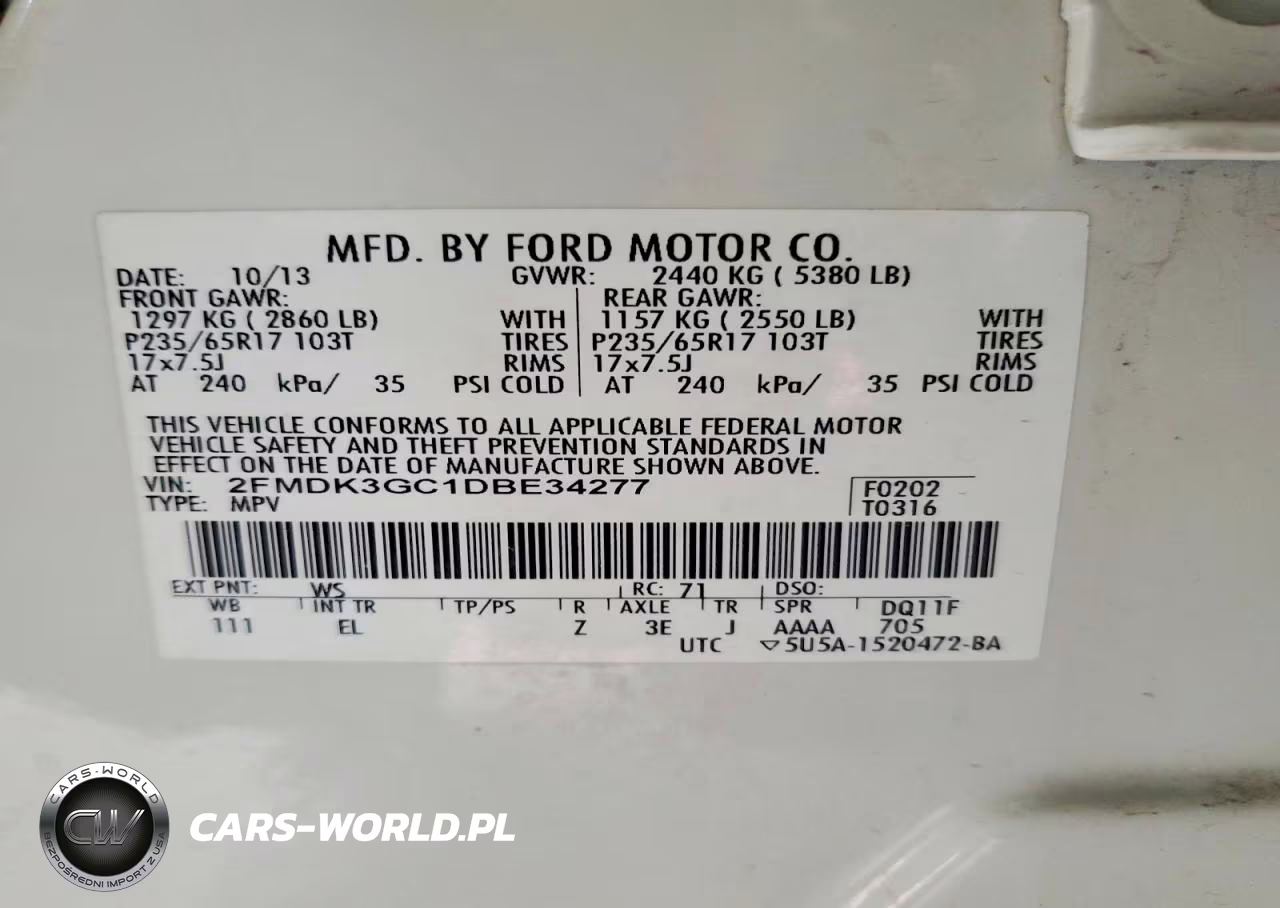 2013 Ford Edge Se VIN:2FMDK3GC1DBE34277 - 12