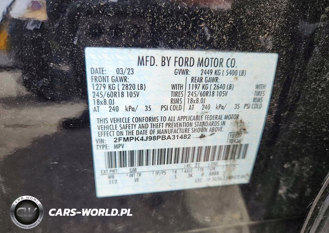 2023 Ford Edge Sel VIN:2FMPK4J98PBA31482 - 13
