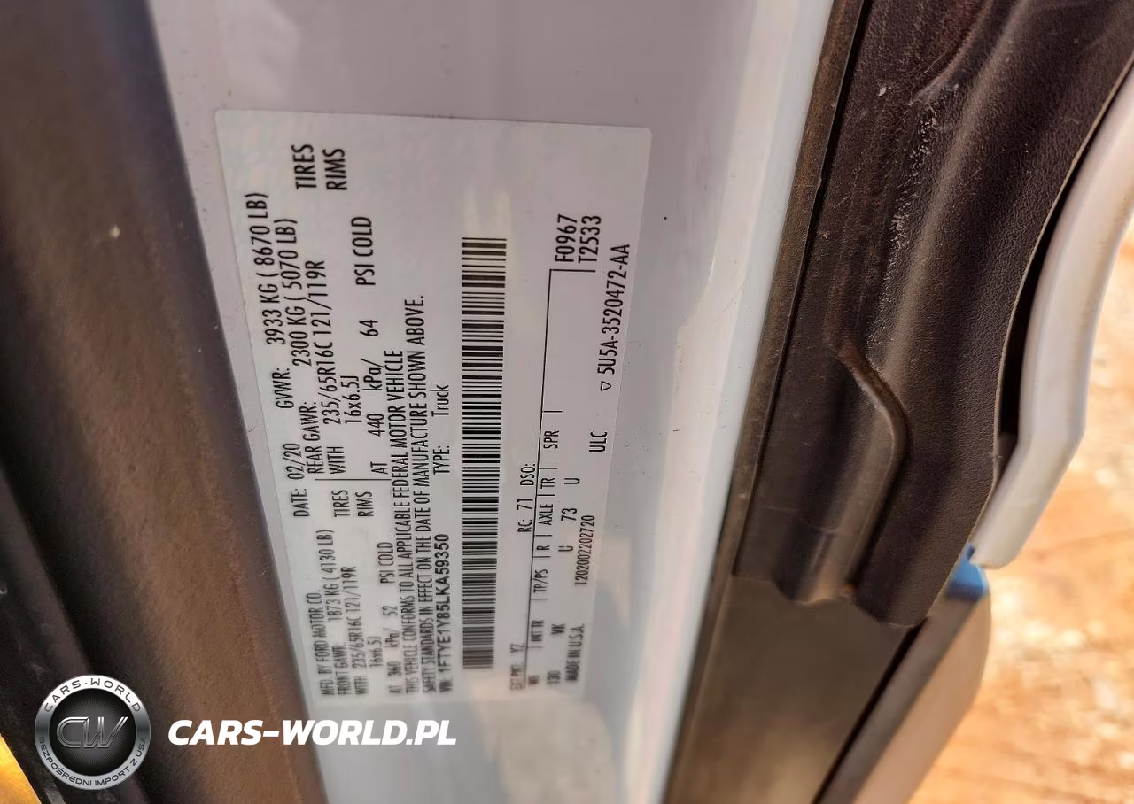 2020 Ford Transit T-150 VIN:1FTYE1Y85LKA59350 - 13