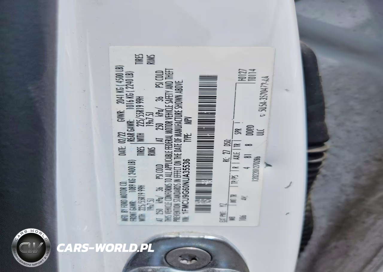 2022 Ford Escape Se VIN:1FMCU9G60NUA35536 - 12