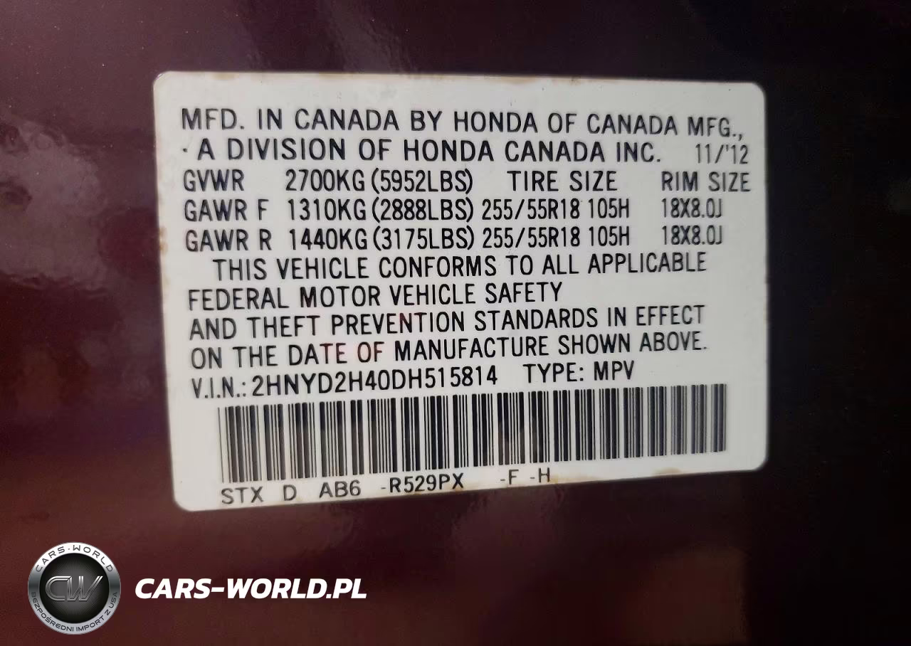 2013 Acura Mdx Technology VIN:2HNYD2H40DH515814 - 13