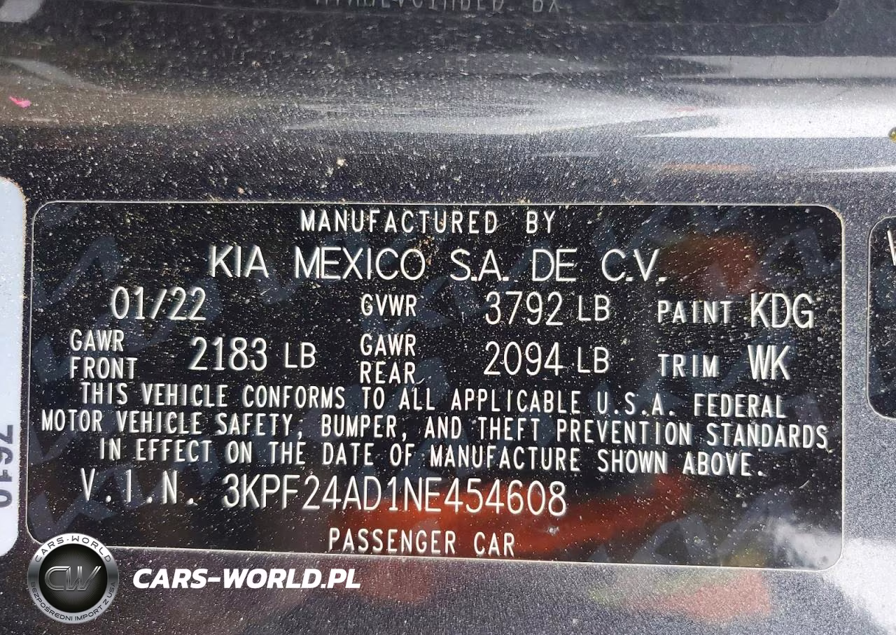 2022 Kia Forte Lxs VIN:3KPF24AD1NE454608 - 12