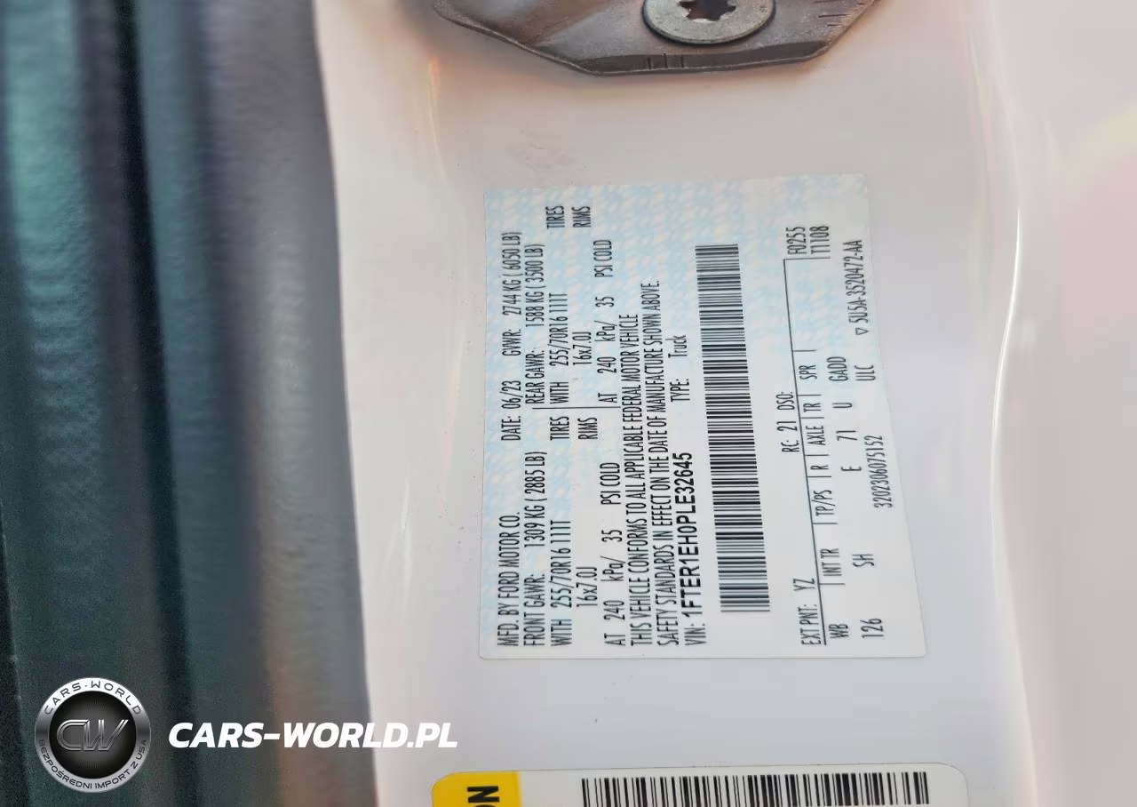 2023 Ford Ranger Xl VIN:1FTER1EH0PLE32645 - 12