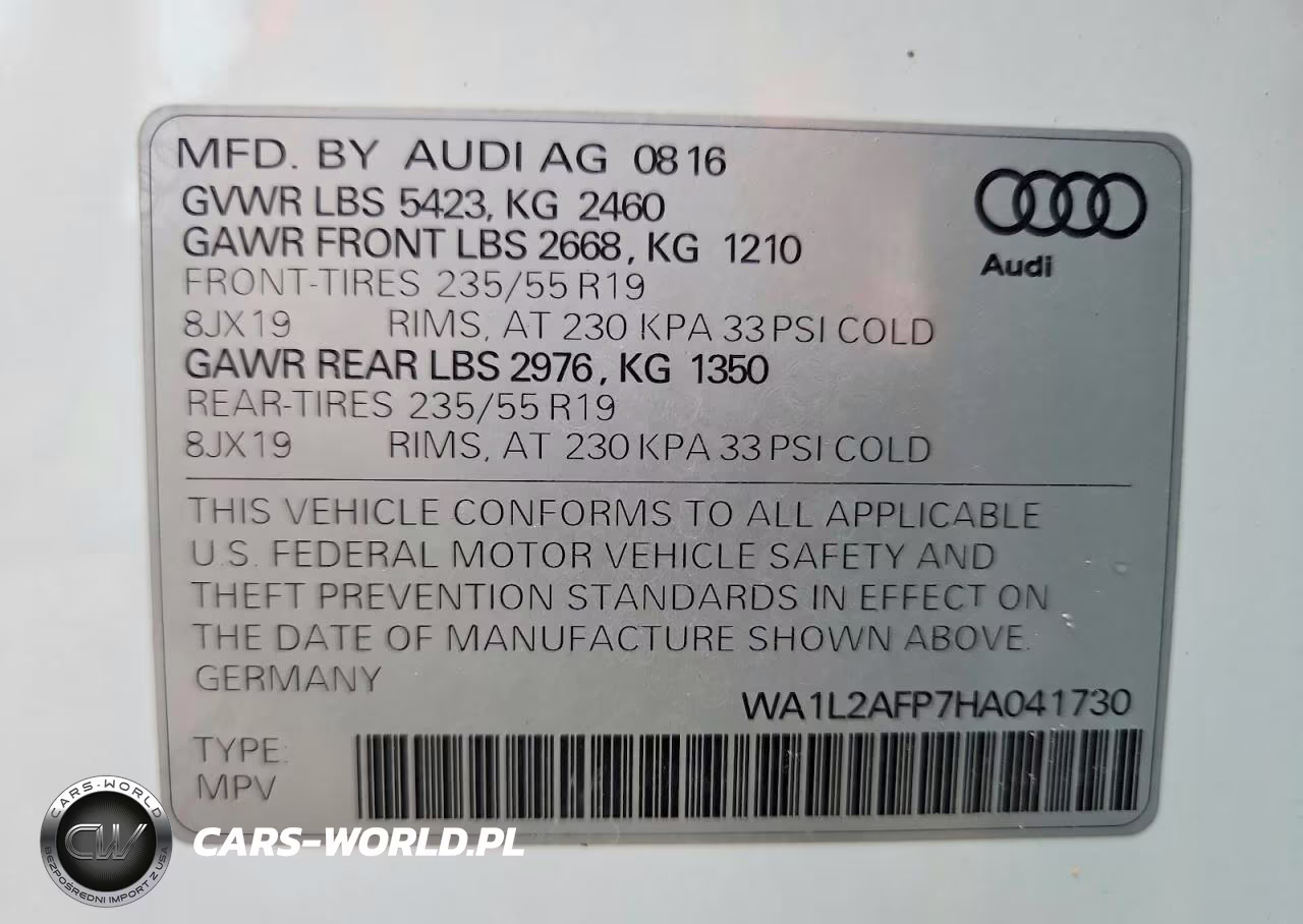 2017 Audi Q5 Premium Plus VIN:WA1L2AFP7HA041730 - 14