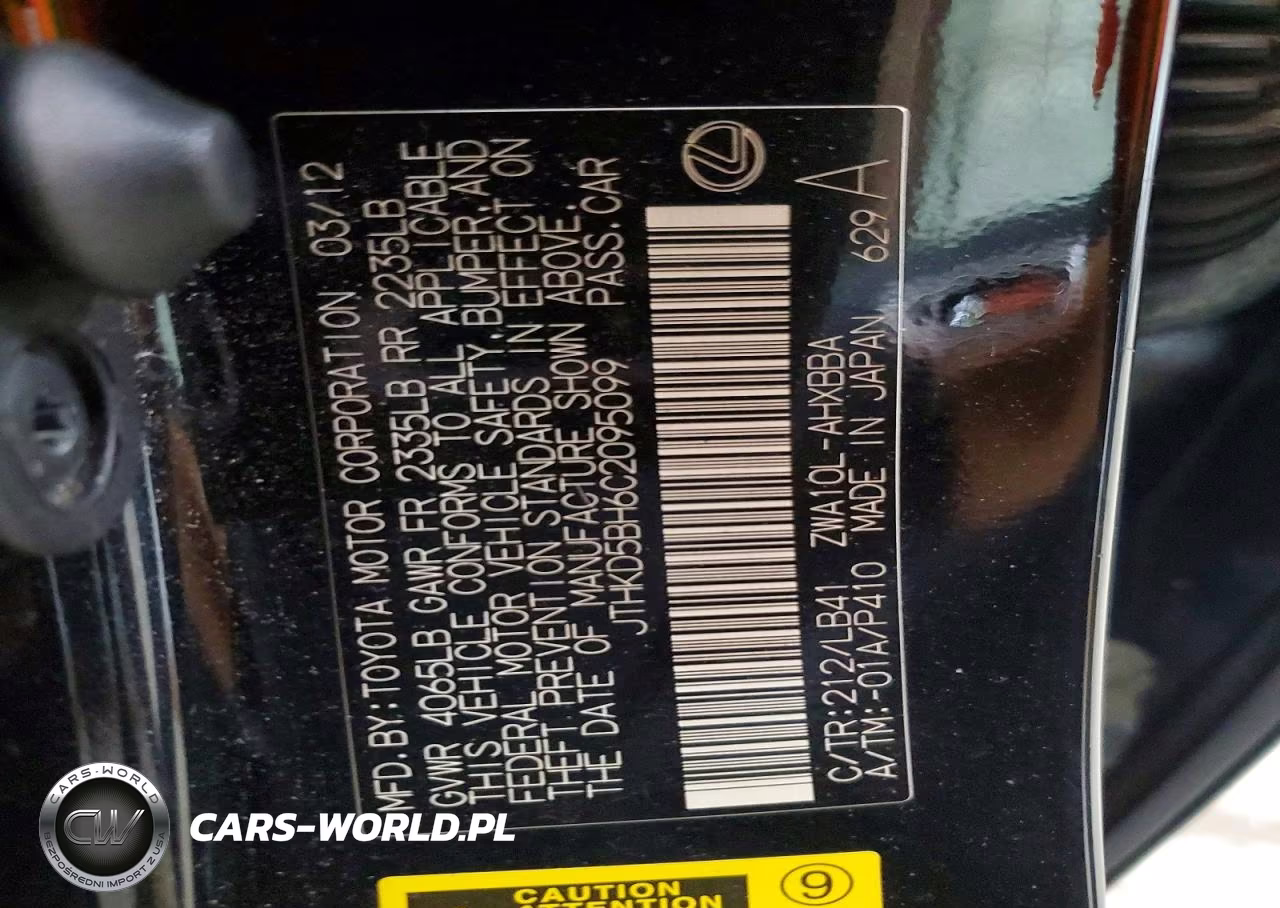 2012 Lexus Ct 200 VIN:JTHKD5BH6C2095099 - 12