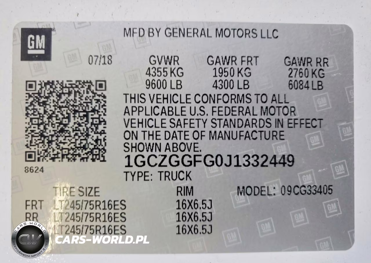 2018 Chevrolet Express G3500 VIN:1GCZGGFG0J1332449 - 13