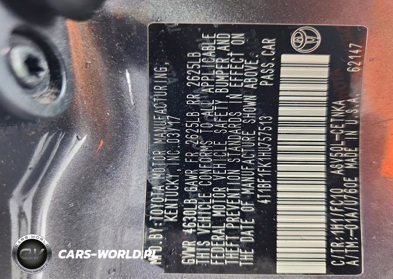 2017 Toyota Camry Le VIN:4T1BF1FK1HU757513 - 12