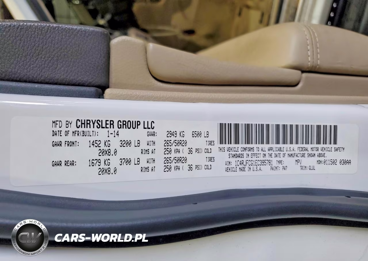 2014 Jeep Grand Cherokee Overland VIN:1C4RJFCG1EC395781 - 13