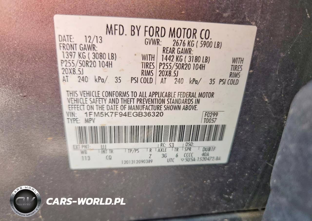 2014 Ford Explorer Limited VIN:1FM5K7F94EGB36320 - 13