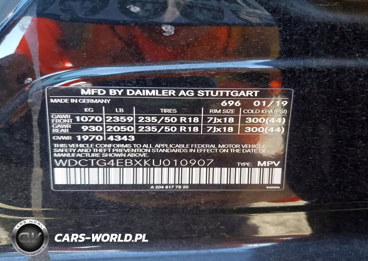 2019 Mercedes-Benz Gla 250 VIN:WDCTG4EBXKU010907 - 14