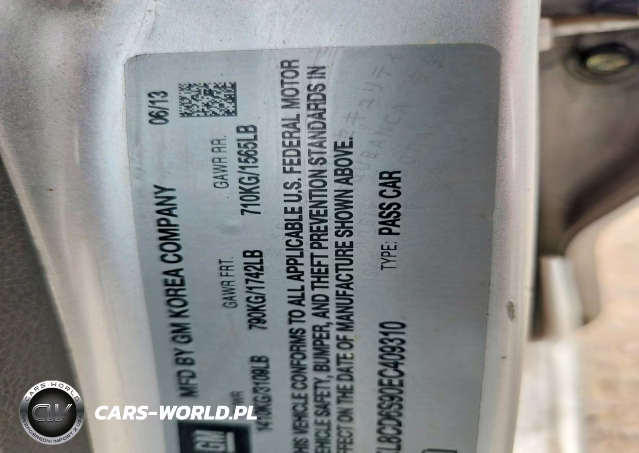 2014 Chevrolet Spark 1Lt VIN:KL8CD6S90EC409310 - 12