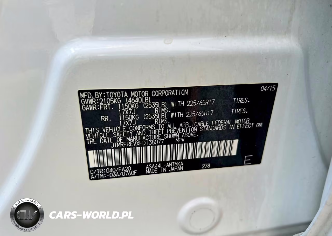 2015 Toyota Rav4 Xle VIN:JTMRFREVXFD138077 - 10