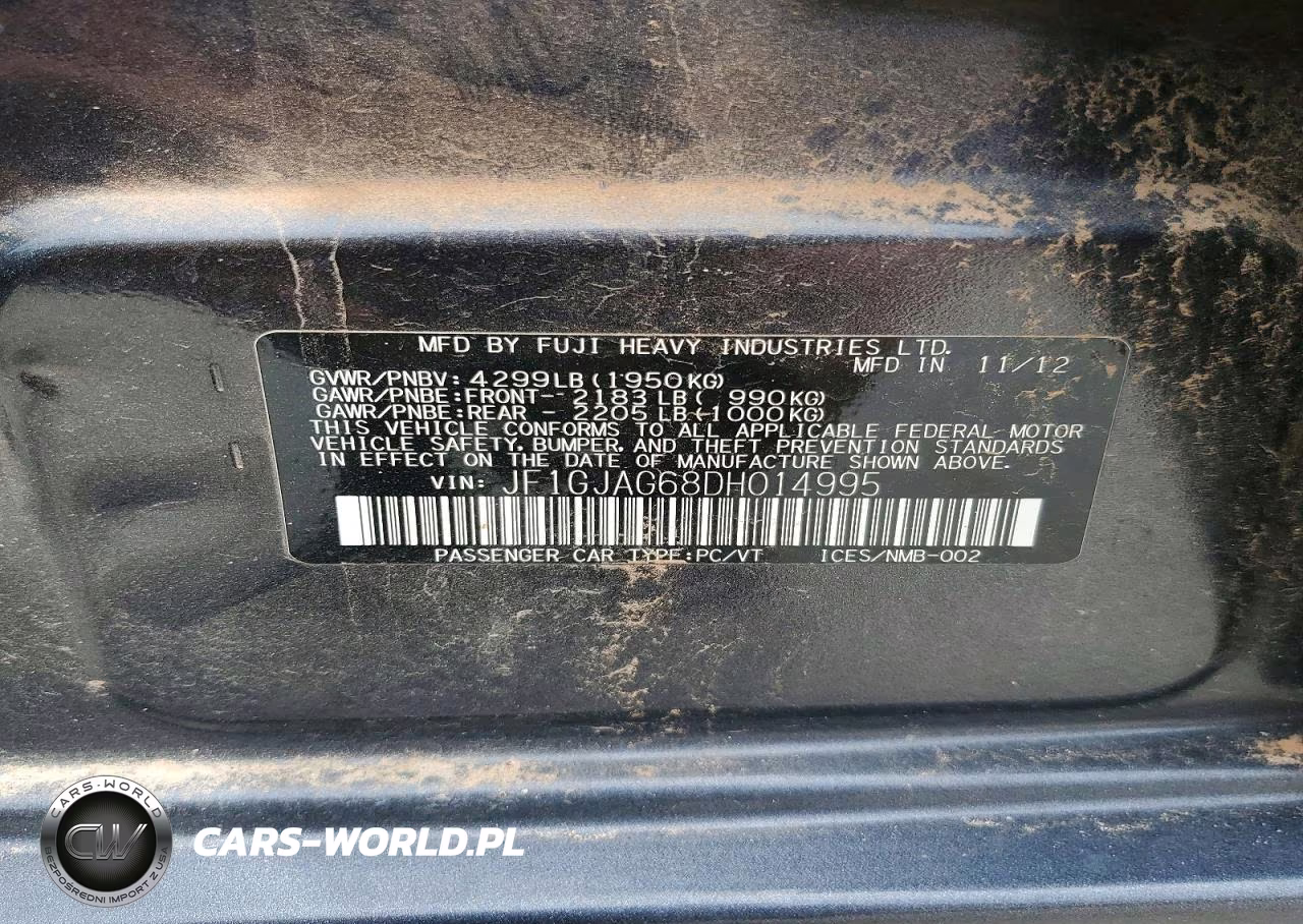 2013 Subaru Impreza Limited VIN:JF1GJAG68DH014995 - 12