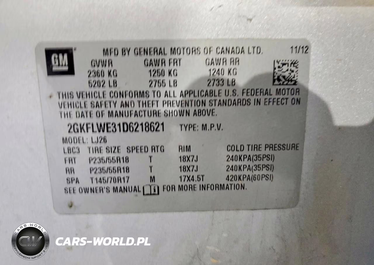 2013 GMC Terrain Slt VIN:2GKFLWE31D6218621 - 13