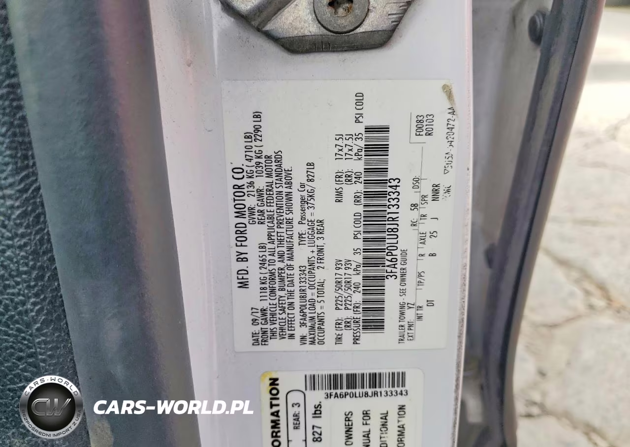 2018 Ford Fusion Se Hybrid VIN:3FA6P0LU8JR133343 - 12