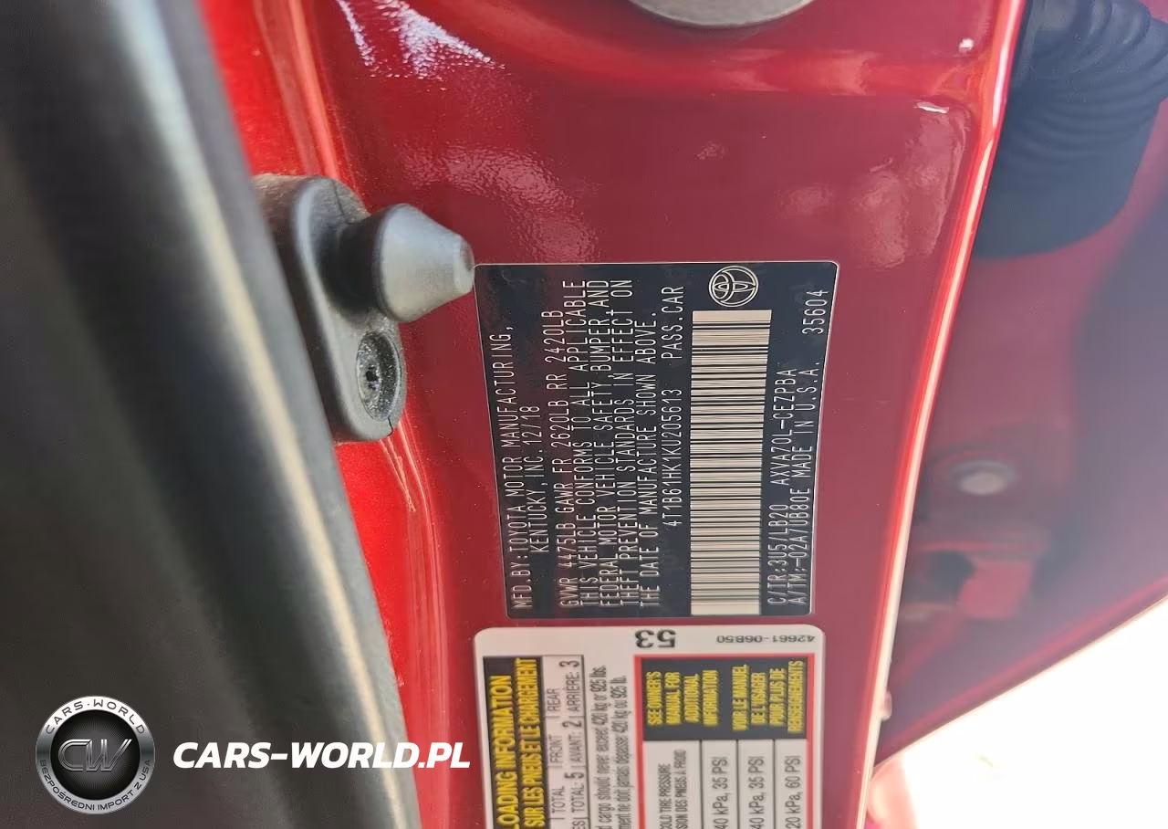 2019 Toyota Camry Xse VIN:4T1B61HK1KU205613 - 12