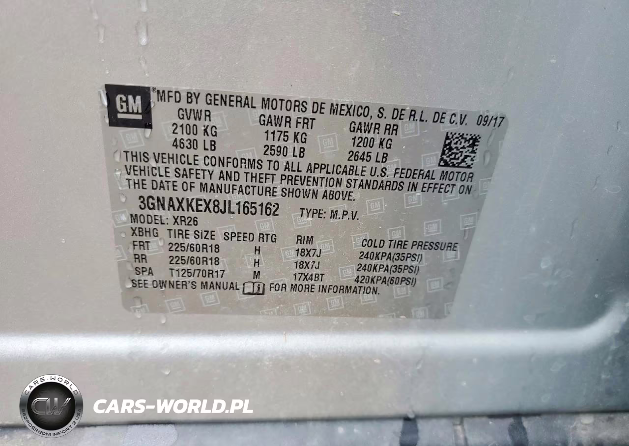 2018 Chevrolet Equinox Lt VIN:3GNAXKEX8JL165162 - 14