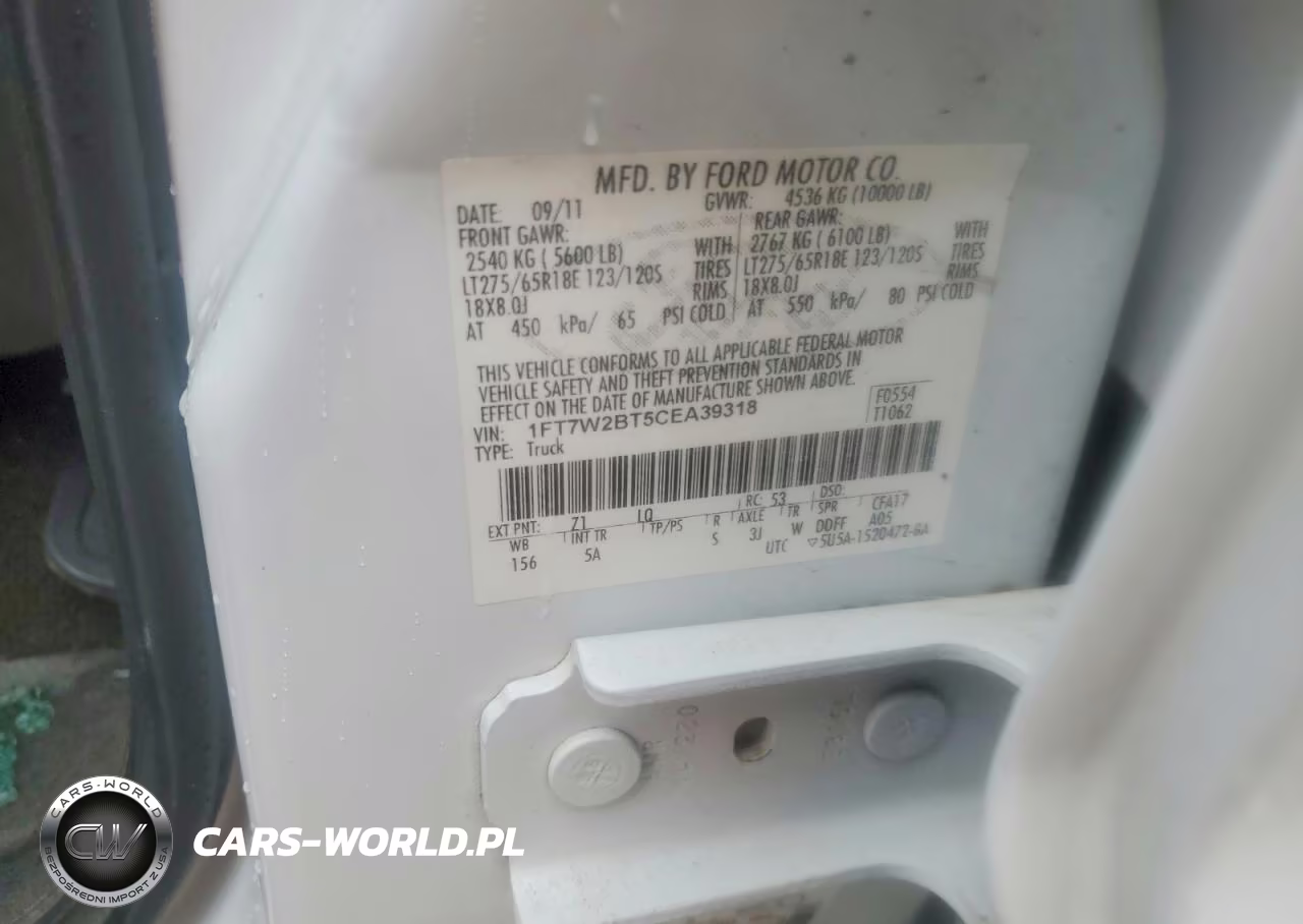 2012 Ford F250 Super Duty VIN:1FT7W2BT5CEA39318 - 12