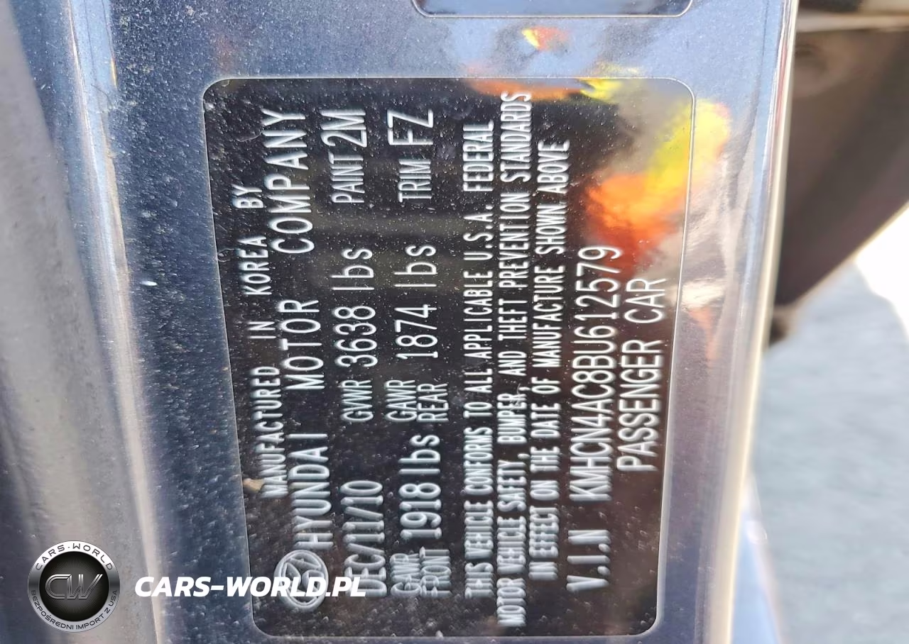 2011 Hyundai Accent Gls VIN:KMHCN4AC8BU612579 - 12