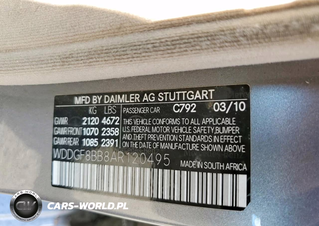 2010 Mercedes-Benz C 300 4Matic VIN:WDDGF8BB8AR120495 - 12