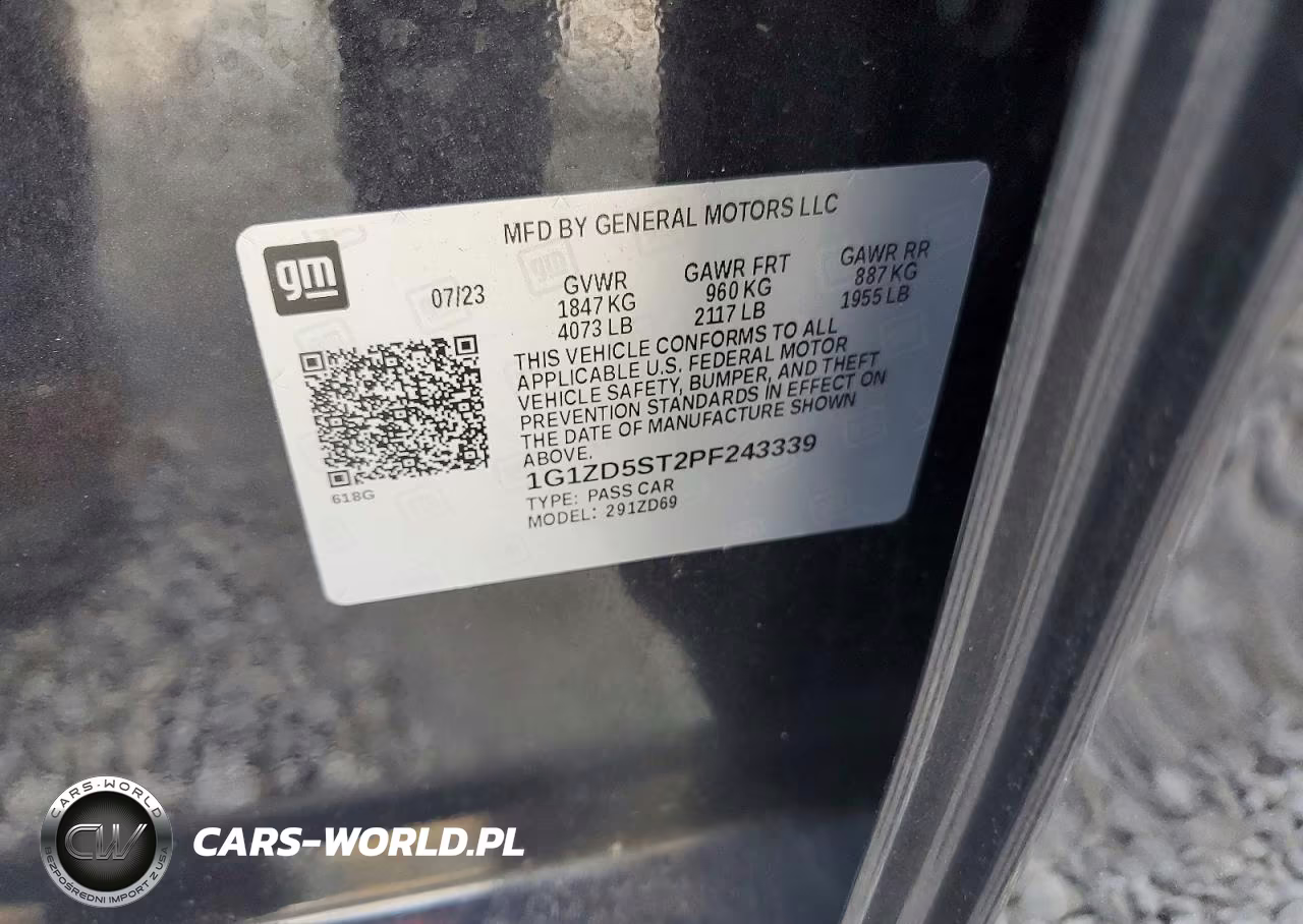 2023 Chevrolet Malibu Lt VIN:1G1ZD5ST2PF243339 - 12