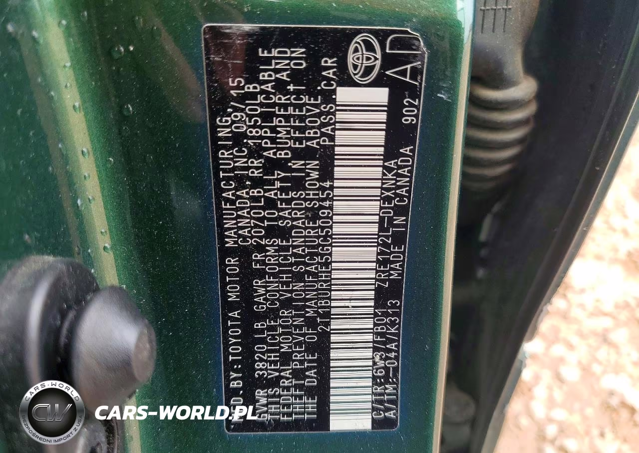 2016 Toyota Corolla Le VIN:2T1BURHE5GC509454 - 13