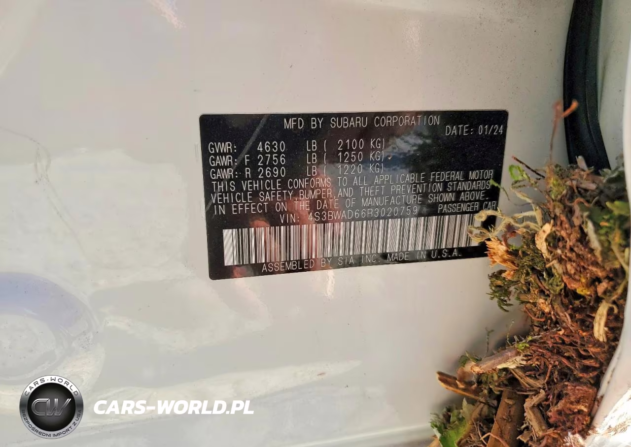 2024 Subaru Legacy Premium VIN:4S3BWAD66R3020759 - 12