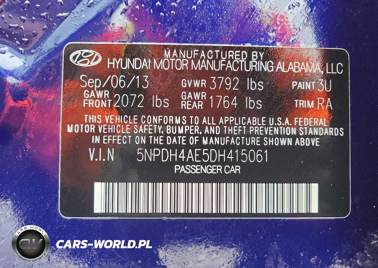 2013 Hyundai Elantra Gls VIN:5NPDH4AE5DH415061 - 12
