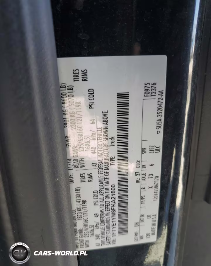 2015 Ford Transit T-150 VIN:1FTYE1YM8FKA21600 - 13