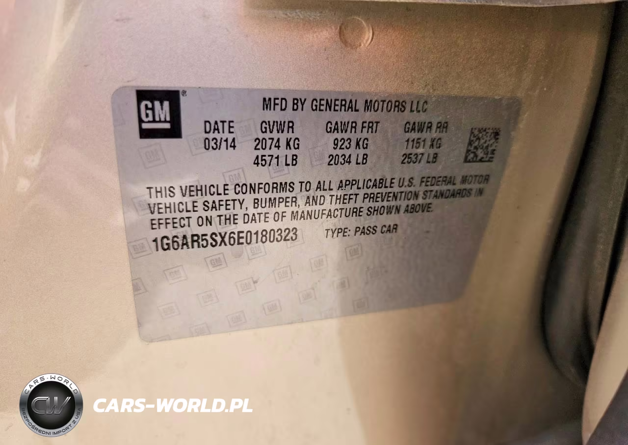 2014 Cadillac Cts Luxury Collection VIN:1G6AR5SX6E0180323 - 12
