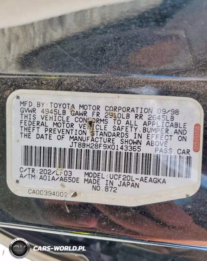 1999 Lexus Ls 400 VIN:JT8BH28F9X0143365 - 13