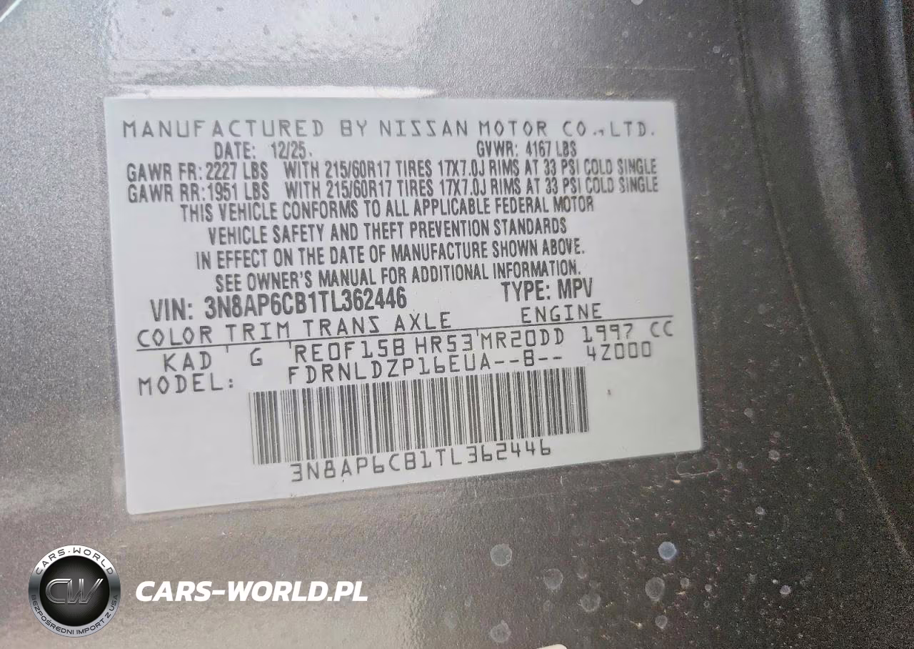 2026 Nissan Kicks Sv VIN:3N8AP6CB1TL362446 - 13
