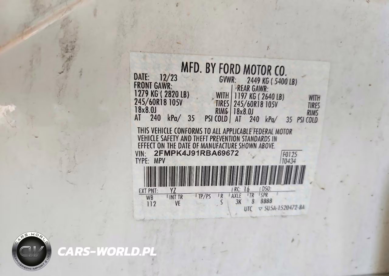 2024 Ford Edge Sel VIN:2FMPK4J91RBA69672 - 13
