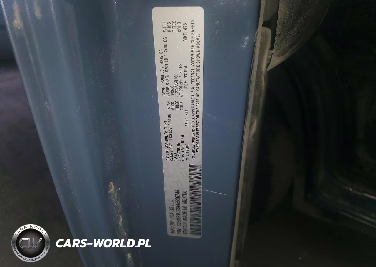 2021 Ram Promaster 3500 3500 High VIN:3C6MRVJG5ME536740 - 13