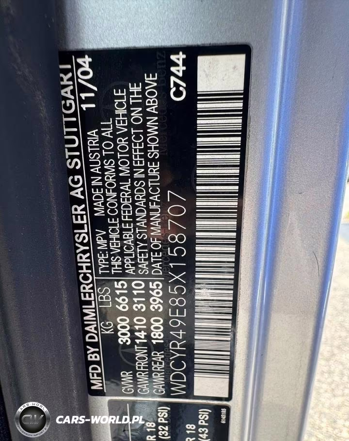 2005 Mercedes-Benz G 500 VIN:WDCYR49E85X158707 - 10