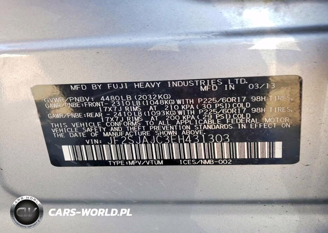 2014 Subaru Forester Limited+M VIN:JF2SJAJC3EH431303 - 13