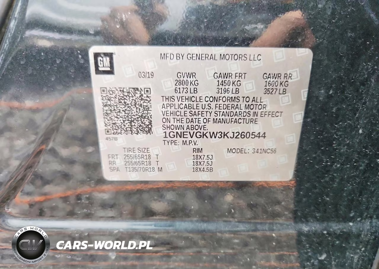 2019 Chevrolet Traverse Lt VIN:1GNEVGKW3KJ260544 - 12