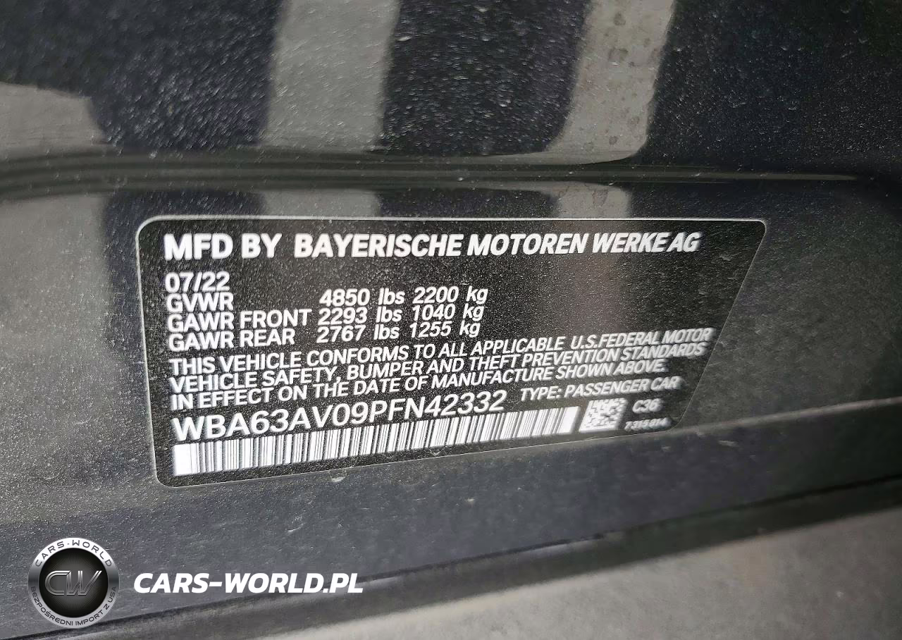 2023 BMW 430I Gran Coupe VIN:WBA63AV09PFN42332 - 12