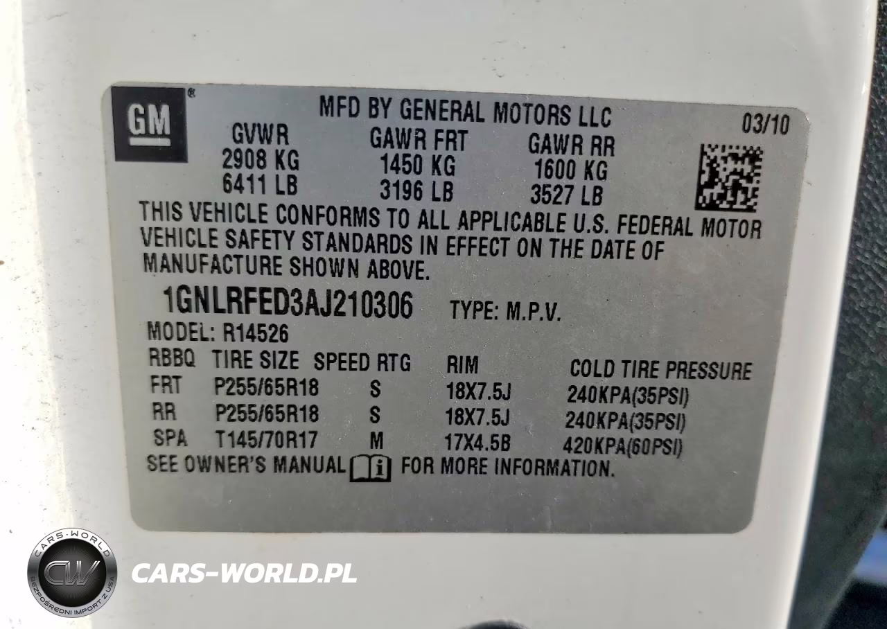2010 Chevrolet Traverse Lt VIN:1GNLRFED3AJ210306 - 13