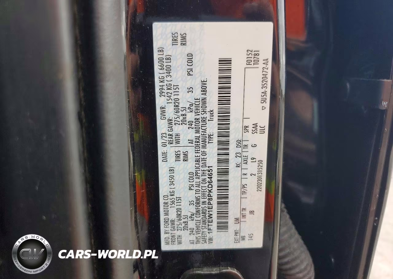 2023 Ford F150 Supercrew VIN:1FTEW1EP8PKD64651 - 12