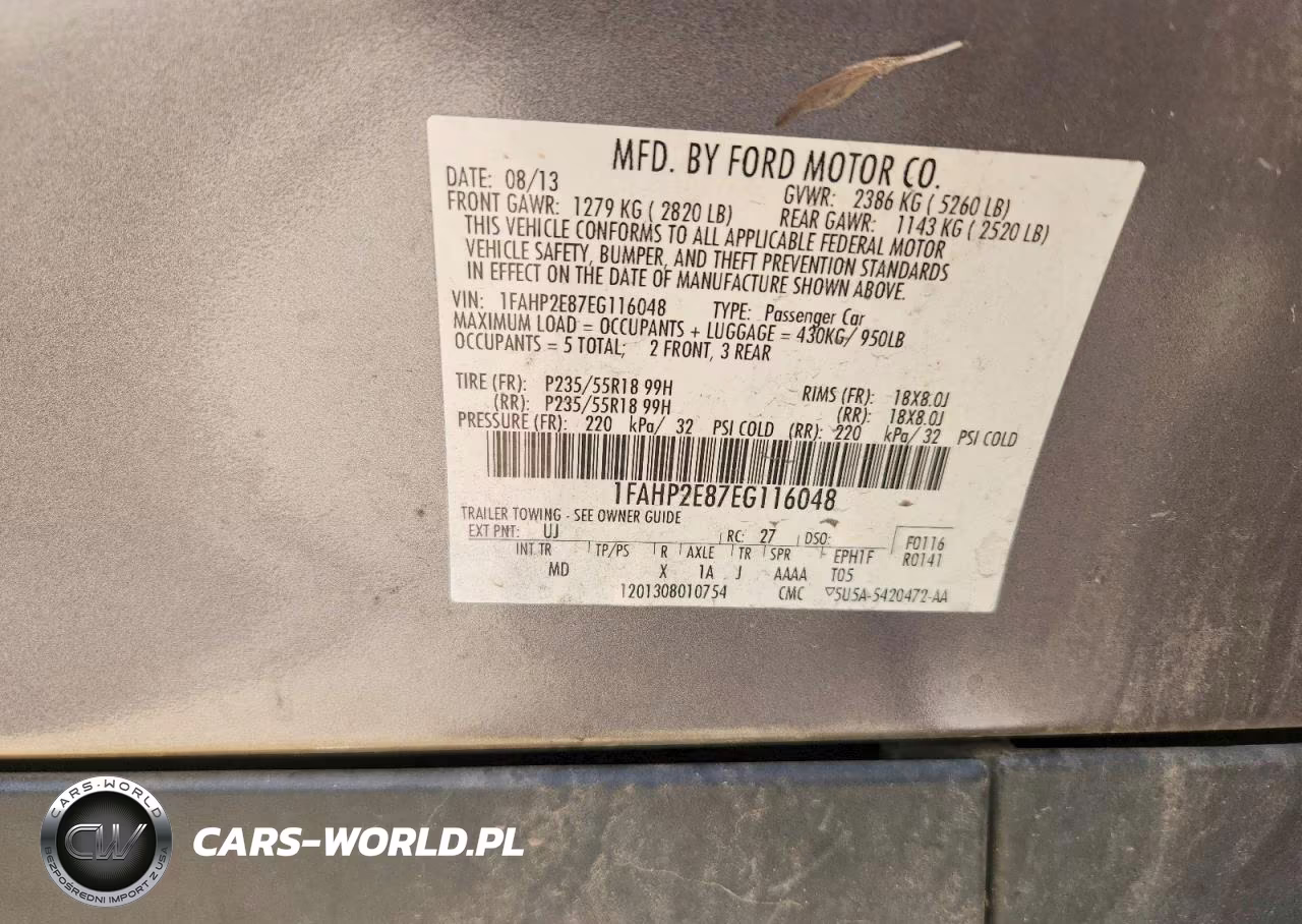 2014 Ford Taurus Sel VIN:1FAHP2E87EG116048 - 12