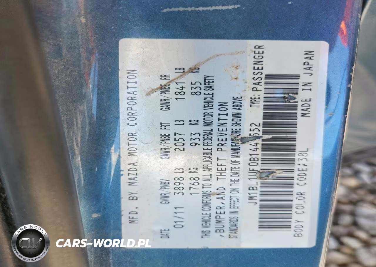 2011 Mazda 3 I VIN:JM1BL1UF0B1449552 - 12